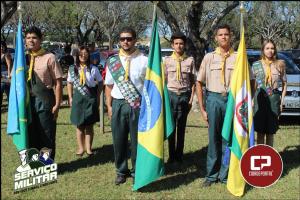 Jovens participam da dispensa de incorporao em cerimonial realizado durante a Expo-Goio 2017