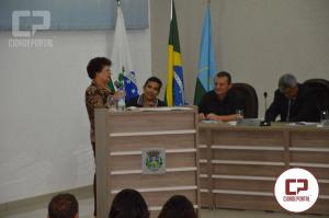 Professora Zilda Pimentel foi homenageada na Cmara de Goioer com Moo de Aplausos