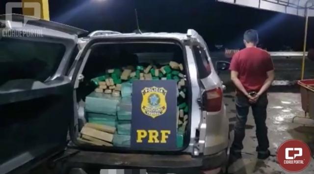 PRF prende traficante gacho com 631 quilos de maconha em Farol