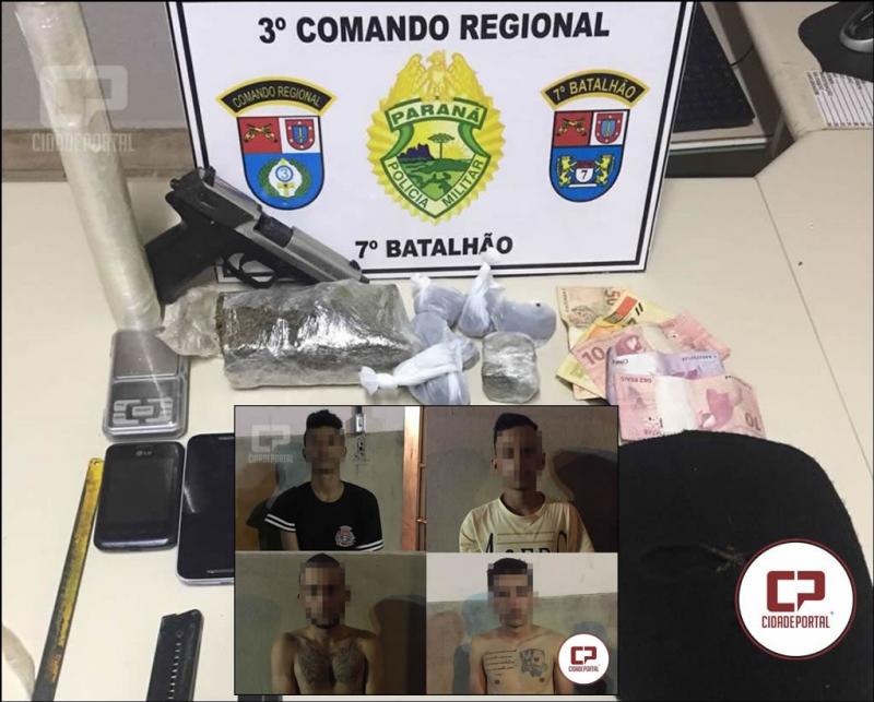 Quatro pessoas foram presas em Moreira Sales por associao criminosa, trfico e posse irregular de arma de fogo