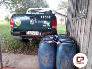 Polcia Ambiental de Umuarama apreende combustvel, cigarros e dois veculos em Ipor