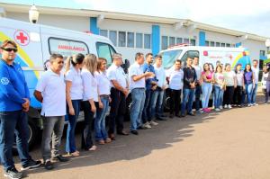 Prefeitura e Cmara promovem entrega de duas novas ambulncias para a sade de Goioer