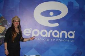 Clo Barbosa apresentou o programa Modo pela TV -Paran em Curitiba