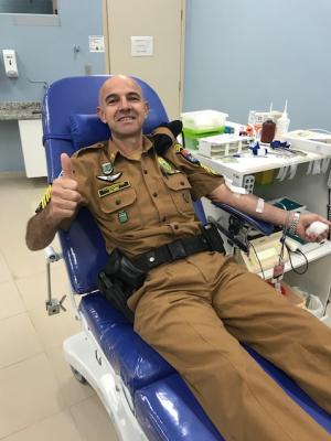 7 BPM realiza Campanha de Doao de Sangue em Comemorao aos 164 anos da Polcia Militar do Paran
