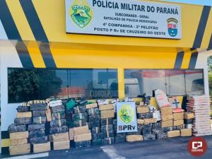 PRE de Cruzeiro do Oeste apreende mais de 2 toneladas de maconha