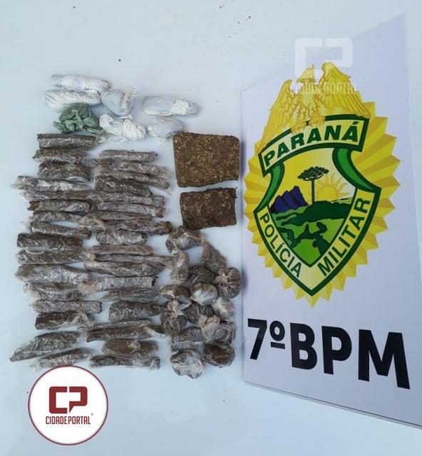 Operao conjunta entre 7 BPM e 17 DRP de Cruzeiro apreende drogas e produtos de furto em Tapejara