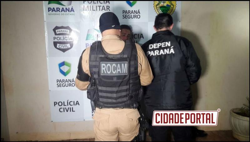 Vulgo pipoca  preso pela equipe da ROCAM de Campo Mouro portando arma de fogo dentro de um estabelecimento comercial