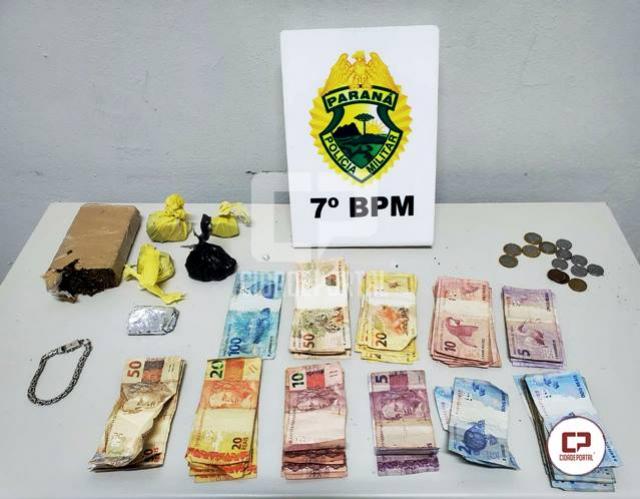 Polícia Militar prende 3 pessoas por tráfico de drogas em Cruzeiro do Oeste