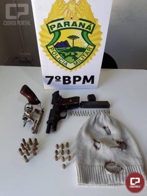 Policiais do 7 BPM prendem autores de roubo com duas armas de fogo em Tapejara