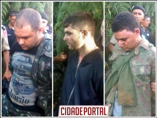 Trs suspeitos da morte do Policial e vigilante em Minas so capturados no mato e armas pesadas apreendidas