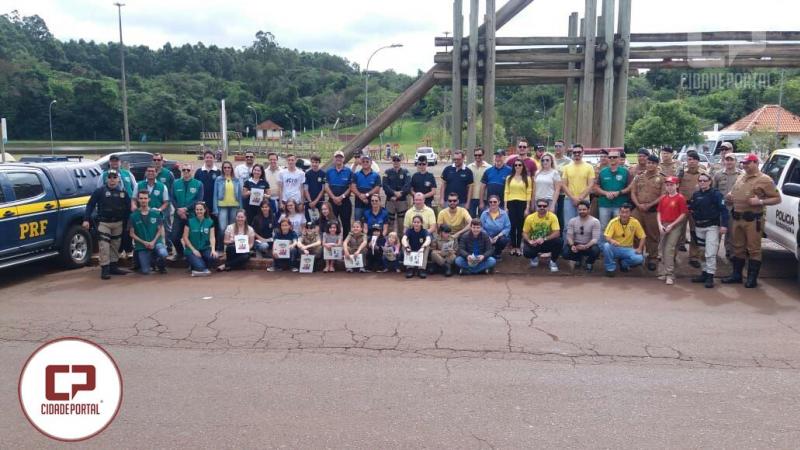 Policiais Rodovirios Estadual participa da solenidade alusivo  campanha Maio Amarelo em Marechal Rondon