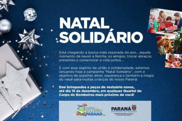 Governo lana Natal Solidrio para distribuir brinquedos e peas de vesturio s crianas