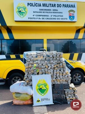 PRE de Cruzeiro do Oeste apreende veculo carregado com 388 kg de maconha