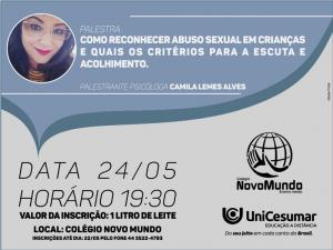 Unicesumar realiza palestra sobre como reconhecer Abuso Sexual em Crianas participe