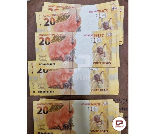 Polícia Federal prende uma pessoa com R$ 1.000,00 em cédulas falsas