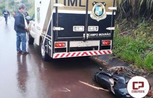 Motociclista perde a vida aps se chocar em barranco na rodovia PR-413 em Sales de Oliveira