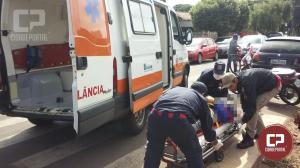 Acidente deixa motociclista com ferimentos no cruzamento da Marinho Tavares com Carlos Gomes