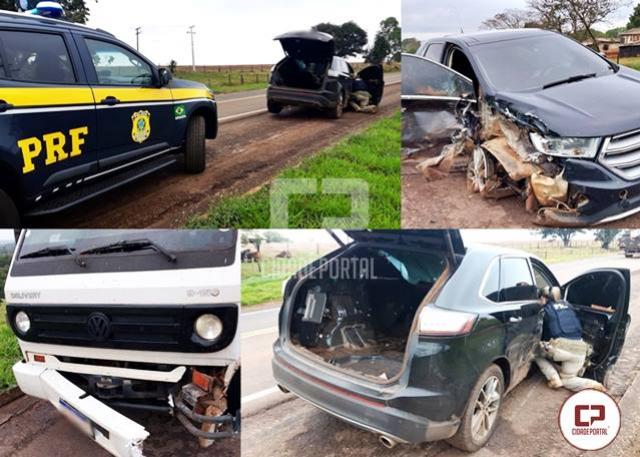 ATUALIZADA: Após acidente na BR-272 em Goioerê motorista abandona veículo preparado para contrabando