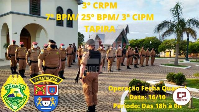 7 BPM realiza "Operao Fecha Quartel II" em Cruzeiro do Oeste e demais municpios