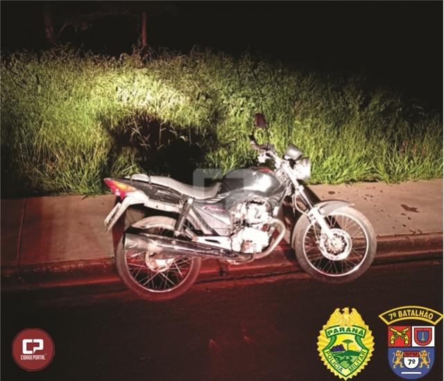 Policiais Militares recuperam motocicleta instantes aps ser furtada em Tuneiras do Oeste