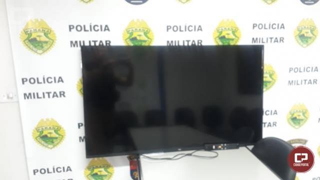 Polcia Militar de Juranda age rpido, localiza e recupera televisor furtado