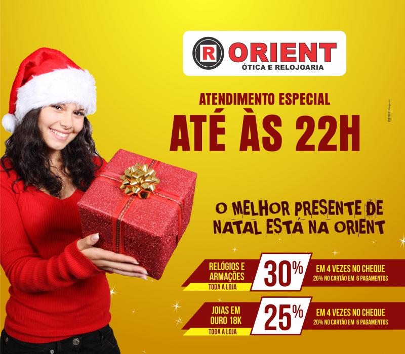 Orient funciona at 22 horas para facilitar compras para o Natal