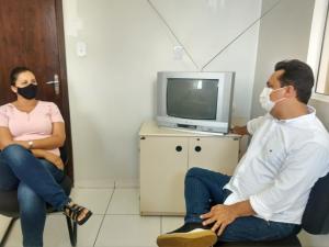 Betinho Lima visitou nova chefe do Ciretran de Goioer