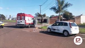 Acidente entre dois veículos deixa duas pessoas feridas no Jardim Curitiba, em Goioerê