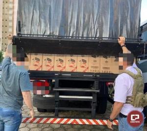 Polícia Federal apreende caminhão carregado com cigarros estrangeiros em Uniflor