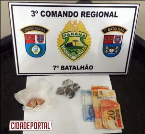 Policiais do 7 BPM apreendem Crack e Maconha com pessoas suspeitas de trfico drogas em Cruzeiro do oeste