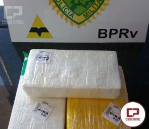 Posto Policial Rodovirio Estadual de Ipor apreende 3 kg de Cocana e recaptura foragido
