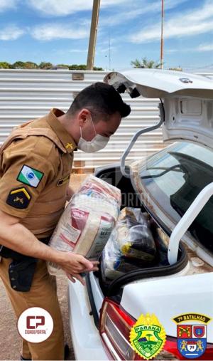 53 anos - Policiais Militares fazem "Aniversrio Solidrio" e doam alimentos  famlias