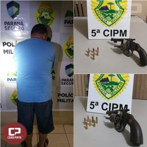 Polícia Militar de Cianorte prende homem por posse ilegal de arma de fogo