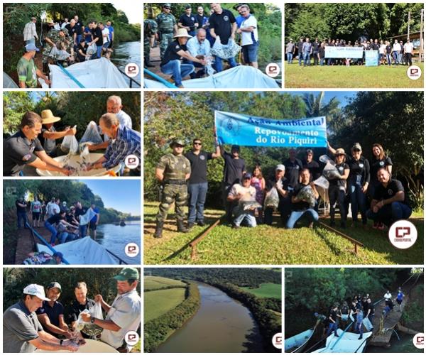 Ao Ambiental promove a soltura de 50.000 peixes na manh de sbado, 25, no Rio Piquiri em Quarto Centenrio