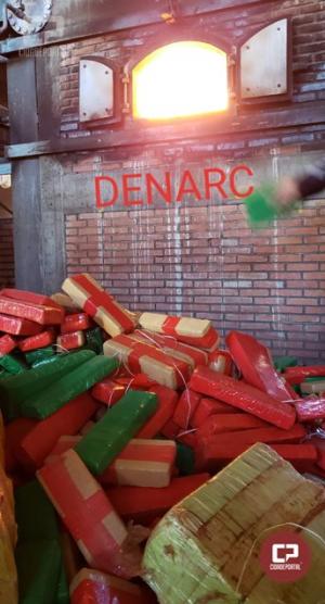 DENARC de Cascavel incinerou 4 mil quilos de drogas nesta quarta-feira, 27