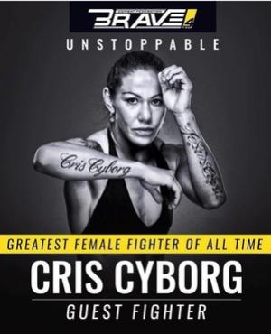 Cris Cyborg ser lutadora convidada do Brave 4, na sexta, em Abu Dhabi