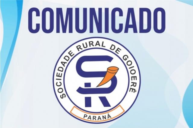 Sociedade Rural de Goioer oficializa o cancelamento da ExpoGoio 2020