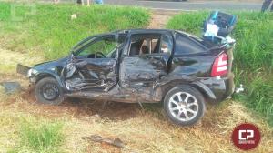 Acidente na rodovia PR-580 em Umuarama, deixa duas pessoas feridas na tarde deste sbado, 28