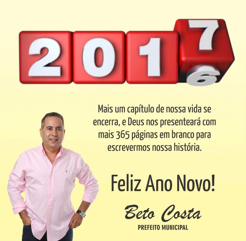 Mensagem de Ano Novo do prefeito Beto Costa