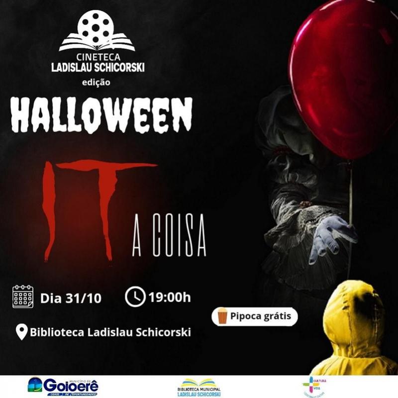 Cineteca especial de Halloween exibe o filme It A Coisa na Biblioteca Ladislau Schicorski de Goioerê